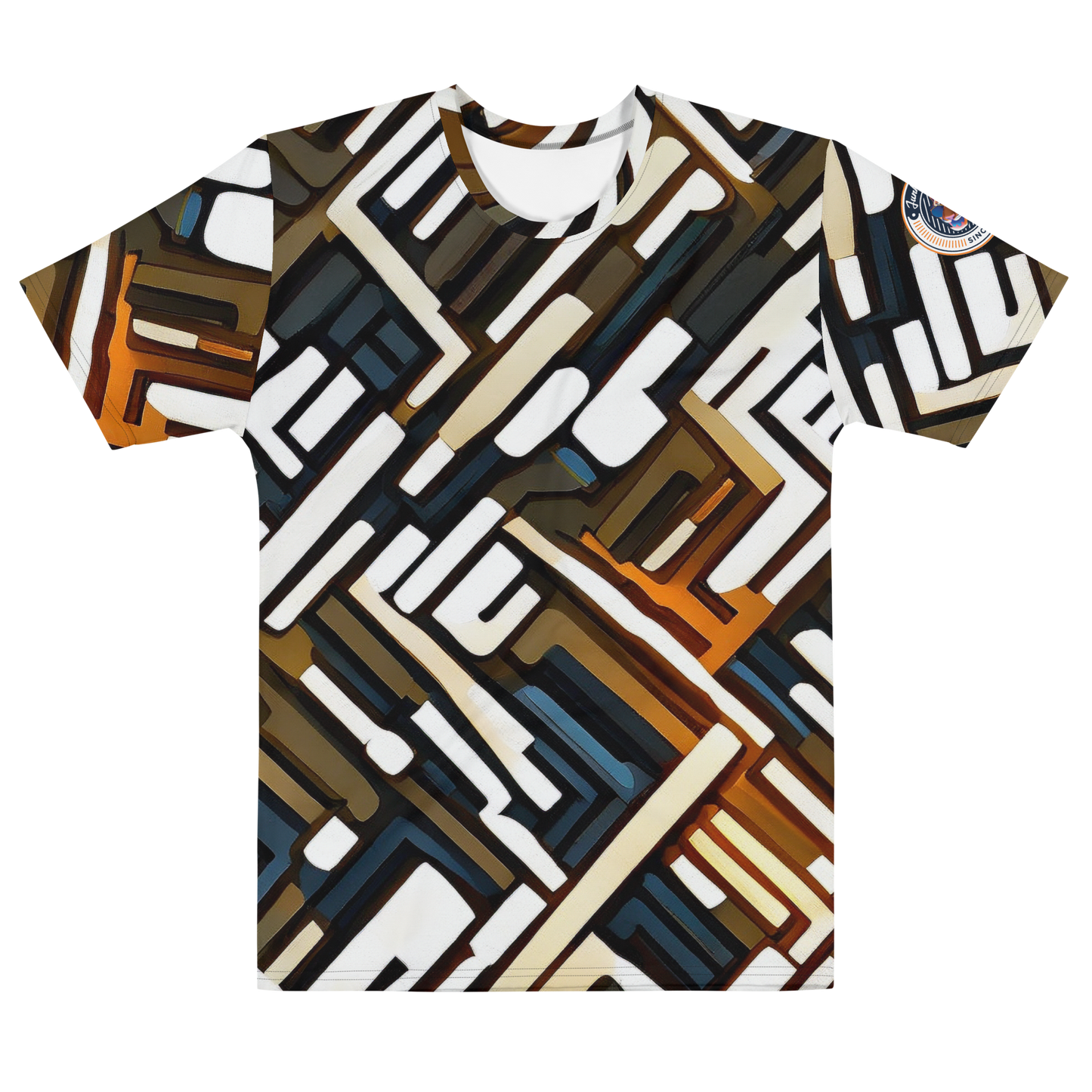 Funky Tiger® Men's City Blocks Premium Polyester T-shirt