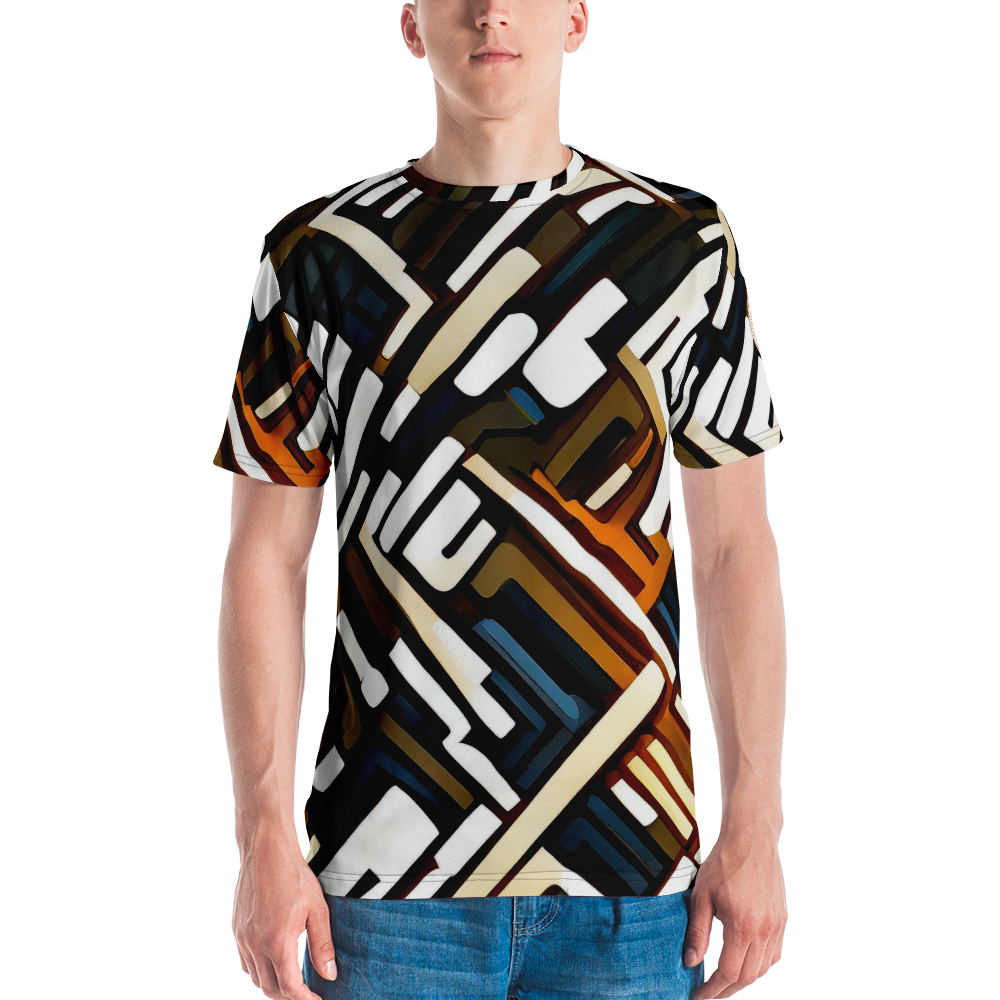 Funky Tiger® Men's City Blocks Premium Polyester T-shirt