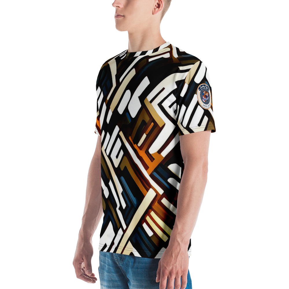 Funky Tiger® Men's City Blocks Premium Polyester T-shirt