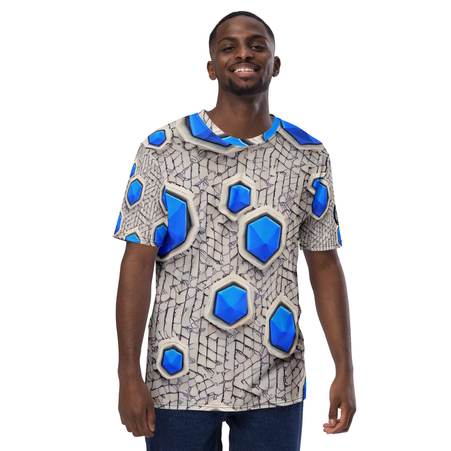 Funky Tiger® Blue Diamond Men's T-shirt