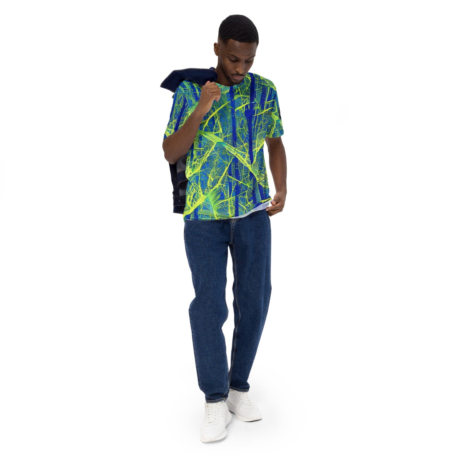 Funky Tiger® Green Vail Men's Premium Polyester T-shirt