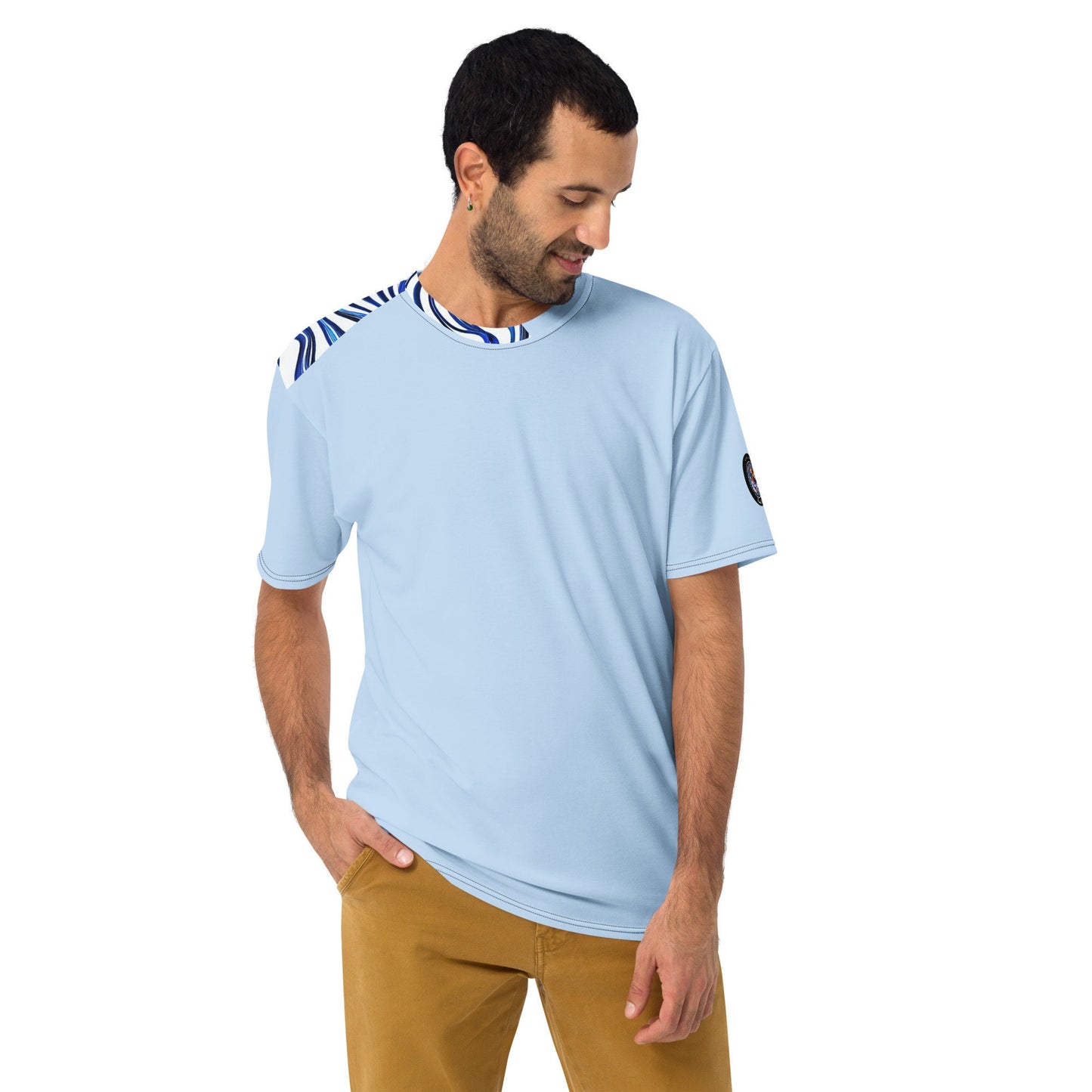 Funky Tiger® Men's Blue Line T-shirt