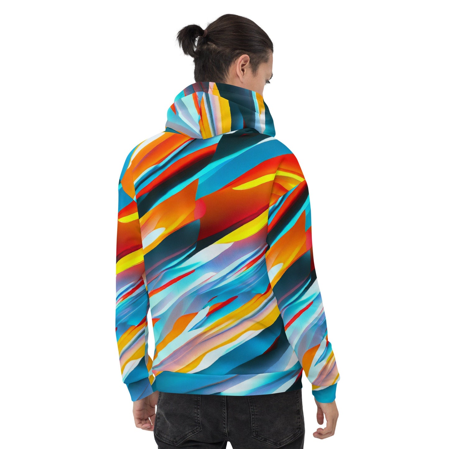 Funky Tiger® Men's Alpine Orange Premium Hoodie