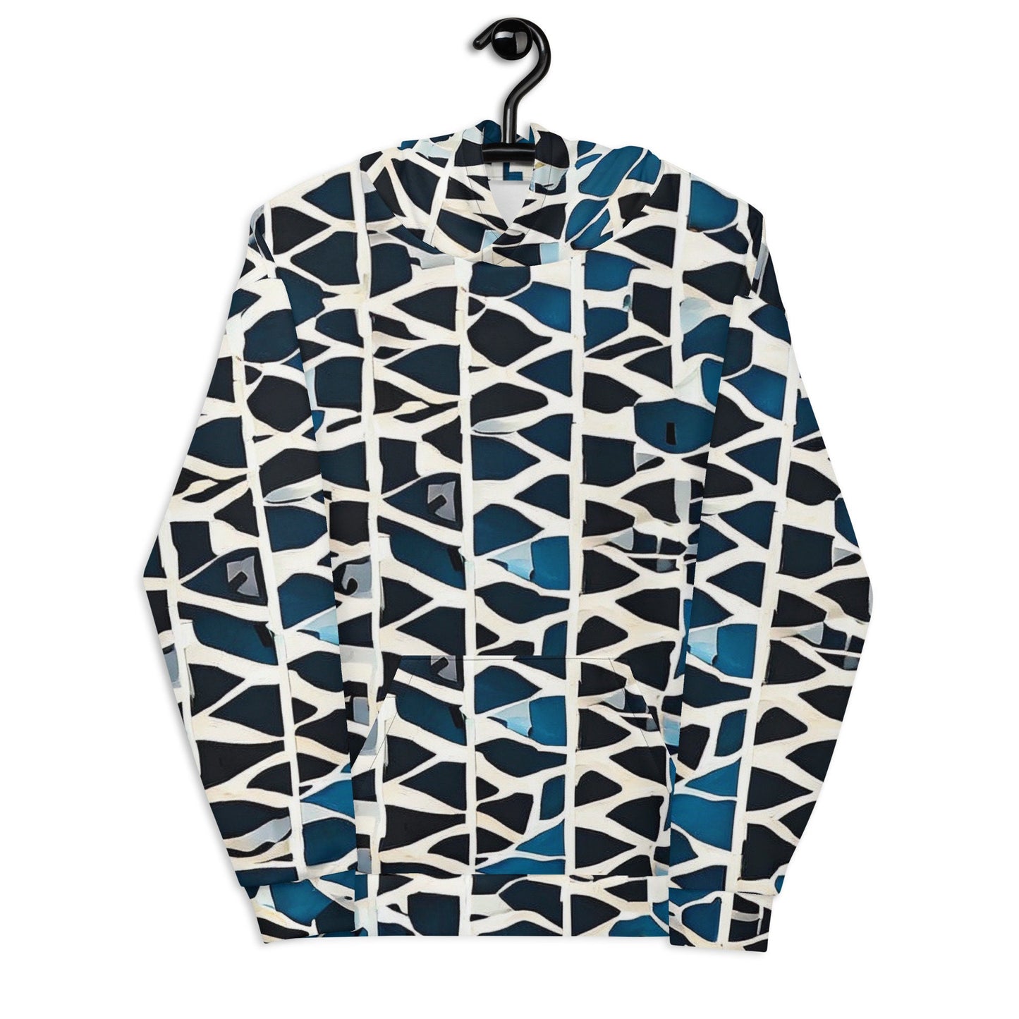 Funky Tiger® Mens Dark Ripples Premium Hoodie