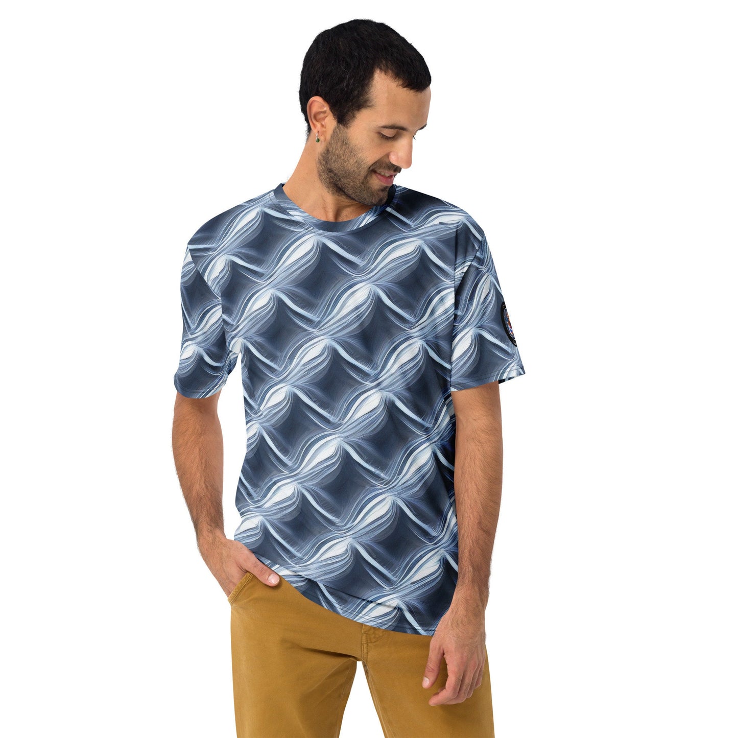 Funky Tiger® Men's Waves Premium Polyester T-shirt