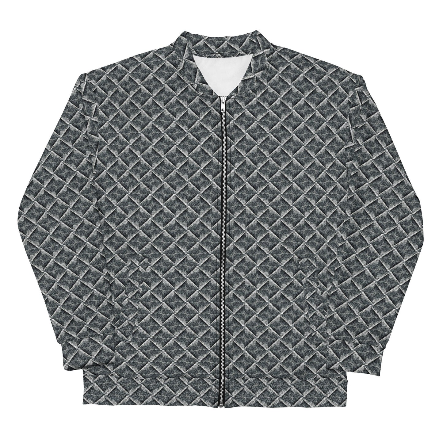 Funky Tiger® Mens Monogram Premium Bomber Jacket - 3D Dark