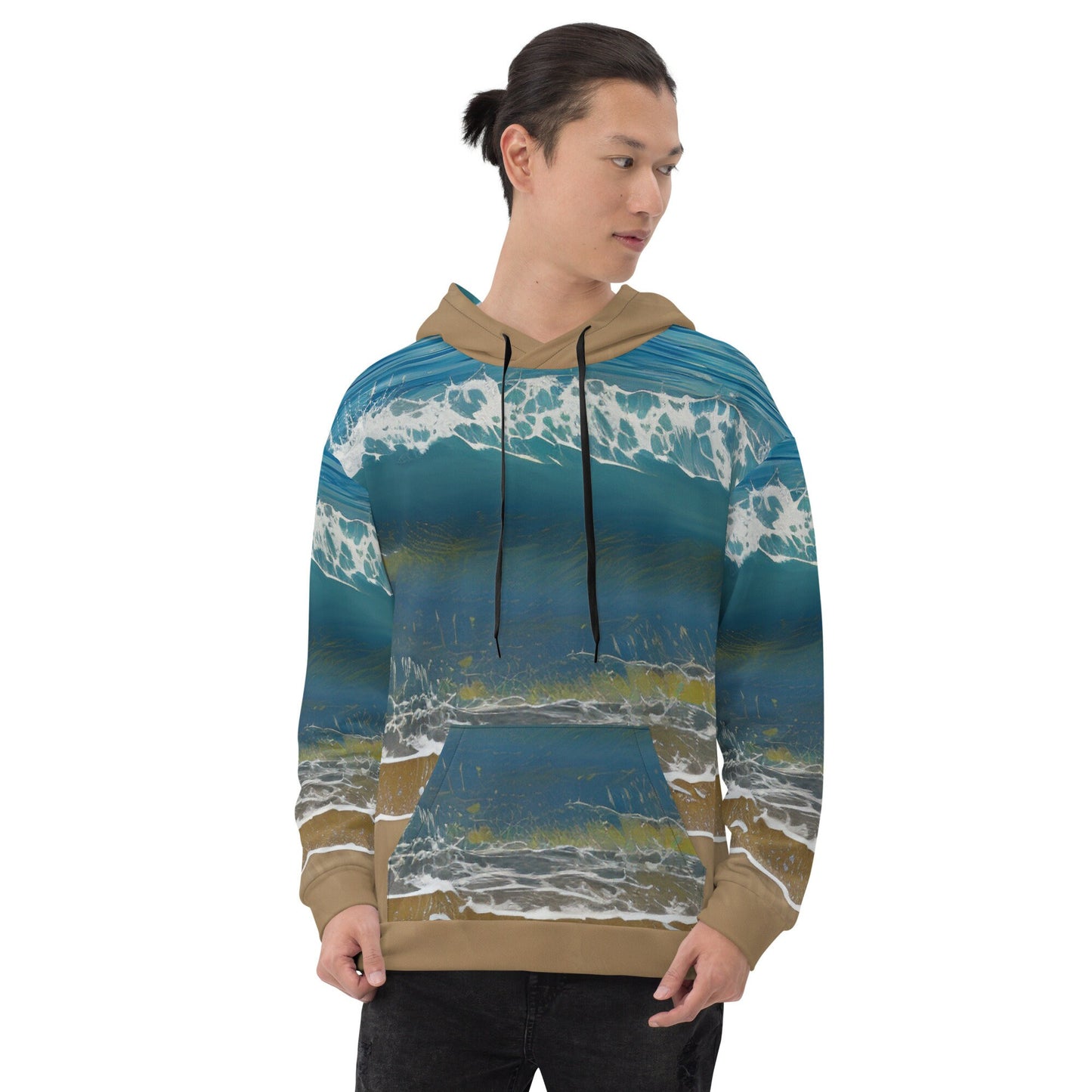 Funky Tiger® Mens Big Surf Premium Hoodie