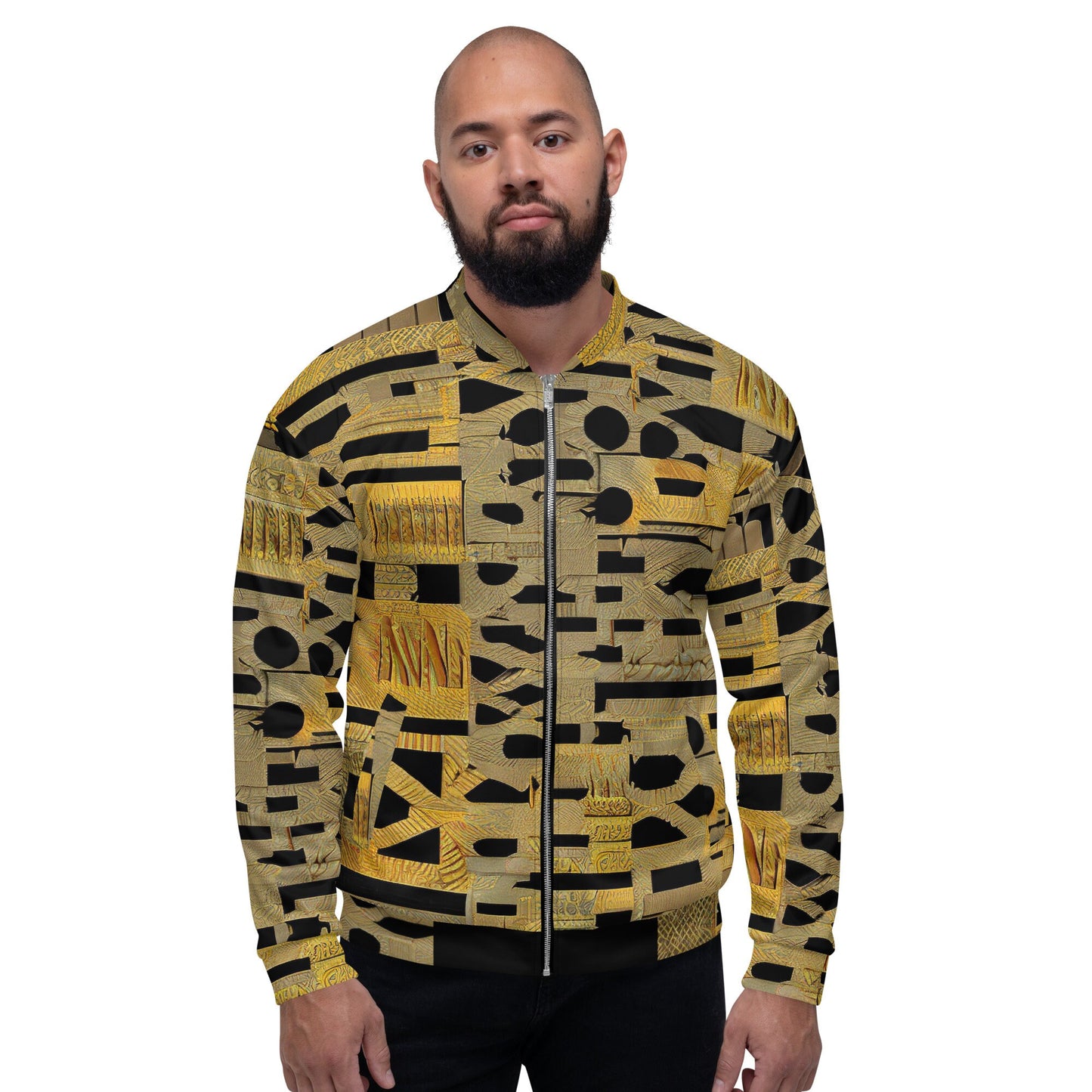 Funky Tiger® Mens Golden Mark Premium Bomber Jacket