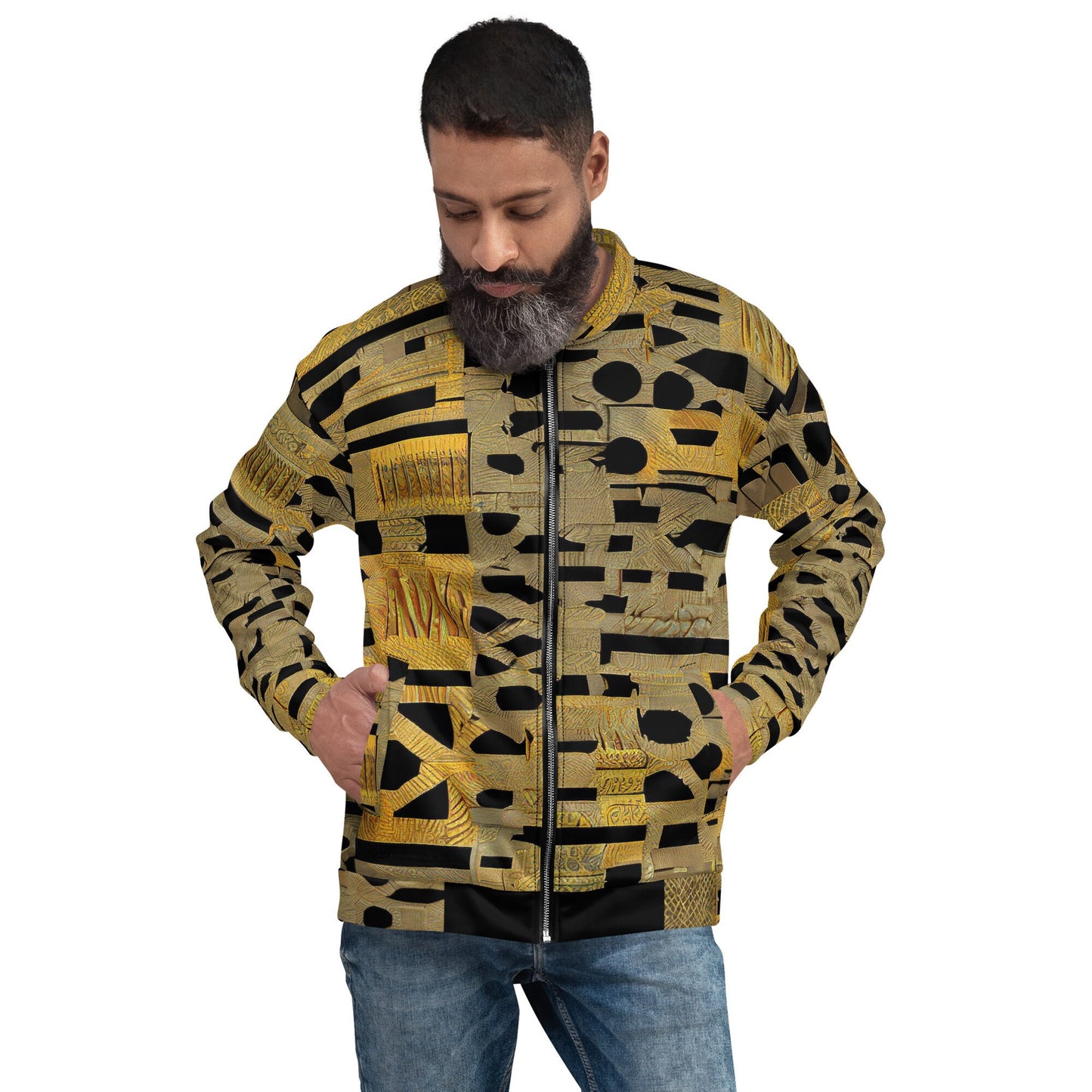 Funky Tiger® Mens Golden Mark Premium Bomber Jacket