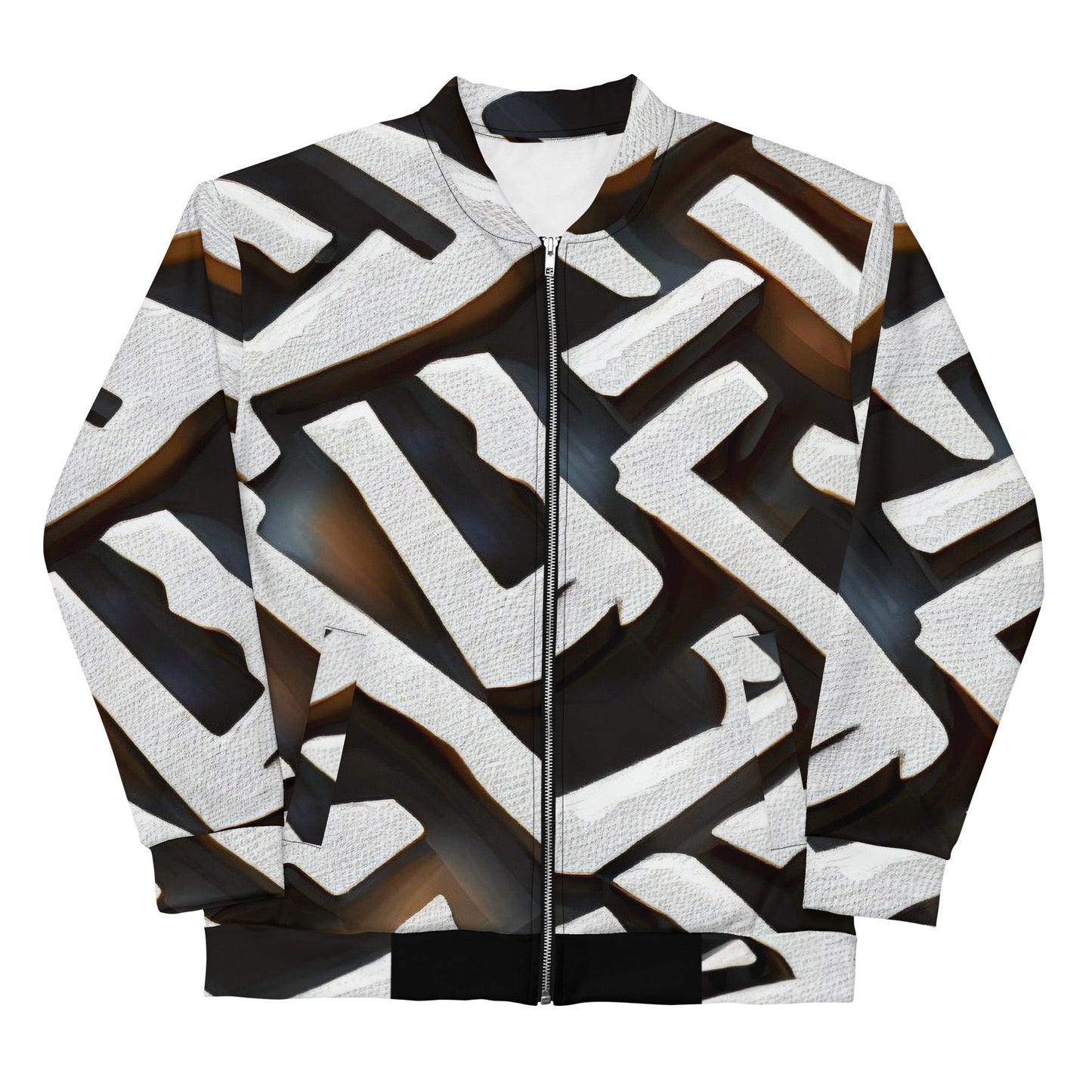 Funky Tiger® Mens Pattern Mark Premium Bomber Jacket