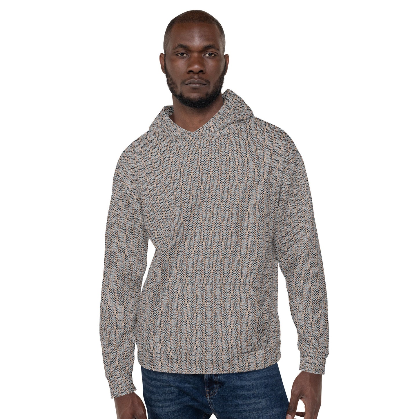 Funky Tiger® Mens Faded Simplicity Premium Hoodie, Cool Hoodie for Gaming, Concert, Beach, Event, Everyday