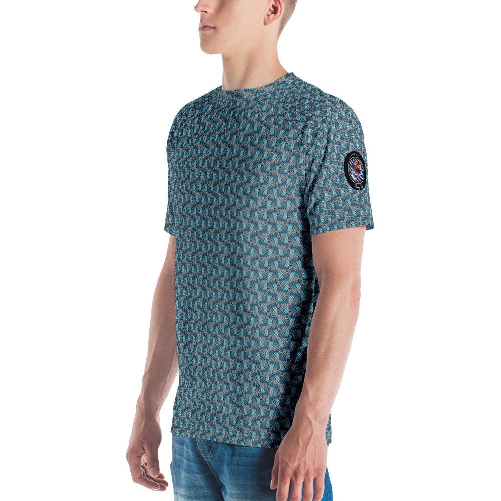 Funky Tiger® Men's Quixotic Blue Premium T-shirt