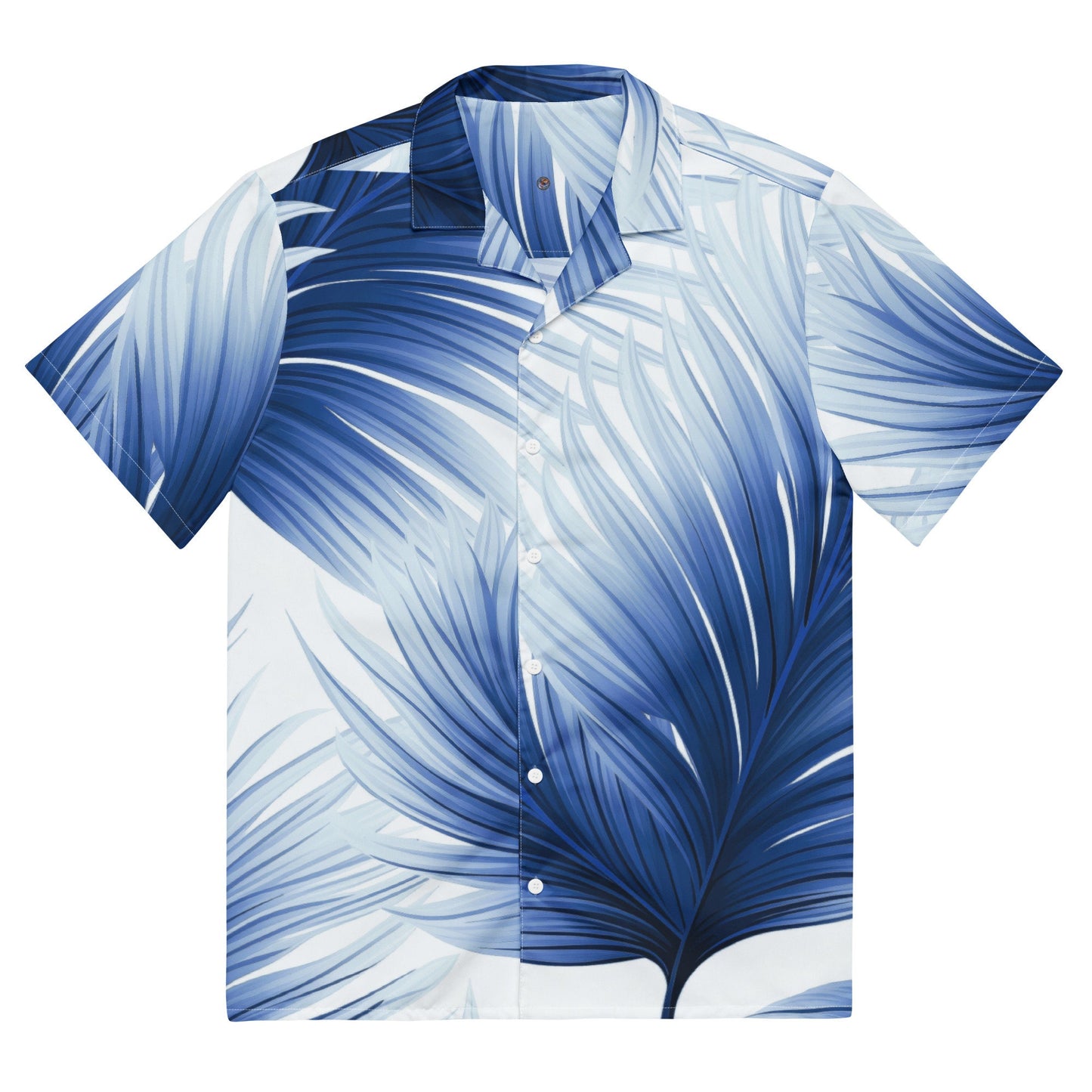 Funky Tiger® Blue Aloha Hawaiian Shirt for Men | Short Sleeve Shirt | Casual Button Down | Summer | Vacation | Beach | Party