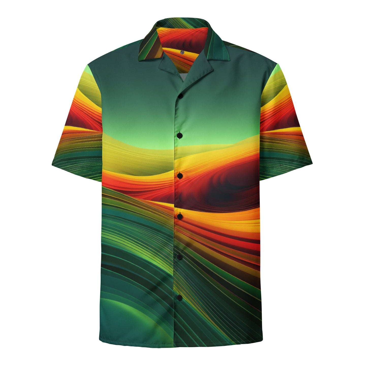 Funky Tiger® Afro Fusion Short-Sleeved Button Down Shirt - Men's Fashion Shirt for Statement Style and Cultural Fusion