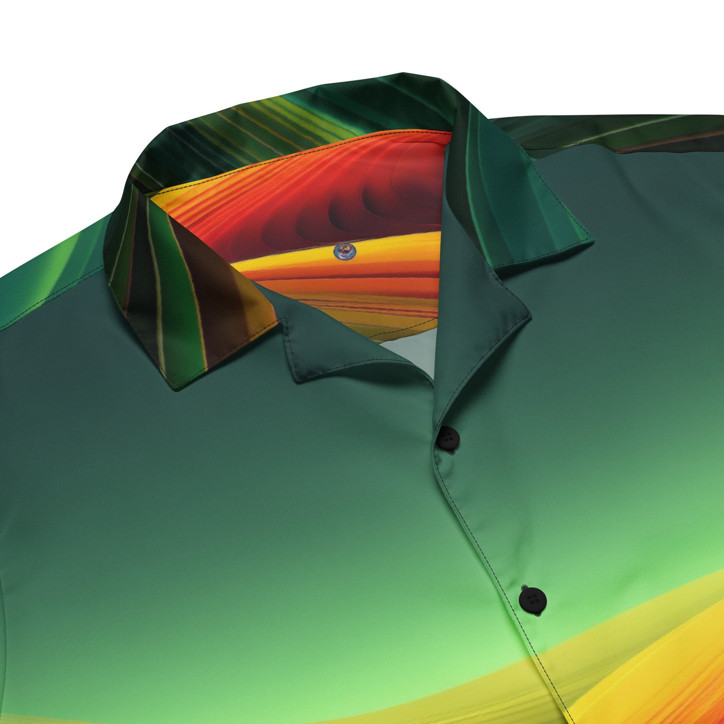 Funky Tiger® Afro Fusion Short-Sleeved Button Down Shirt - Men's Fashion Shirt for Statement Style and Cultural Fusion