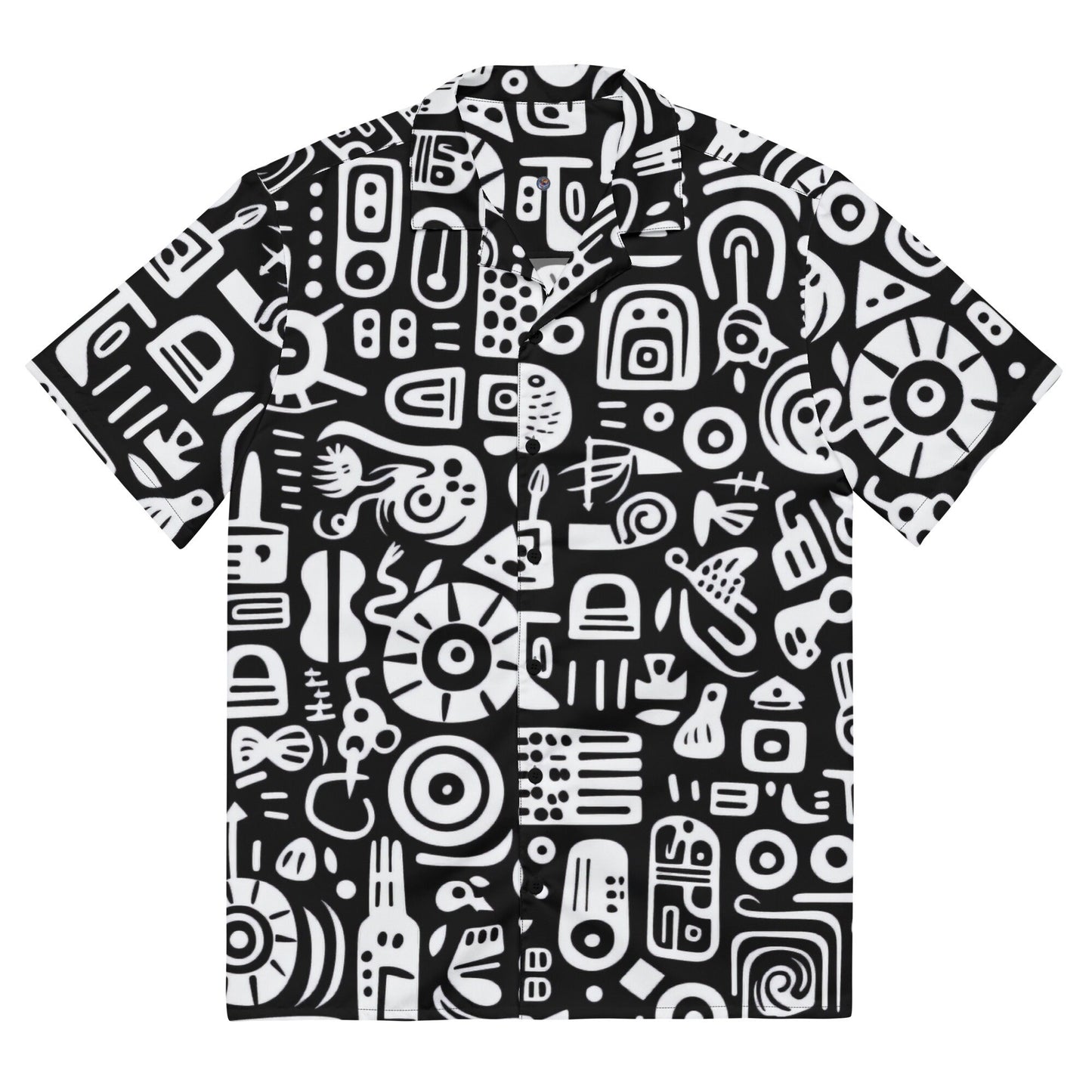 The Funky Tiger® Straight Outta Space Button Down Shirt for Men | Short Sleeve Shirt | Casual Button Down | Summer | Vacation | Beach