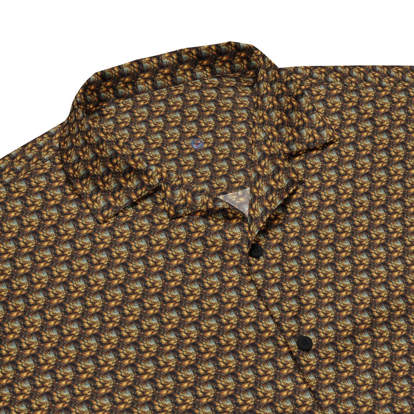 Funky Tiger® Gilded Cyclone Button Down Shirt for Men | Short Sleeve Shirt | Casual Button Down | Summer | Vacation | Beach