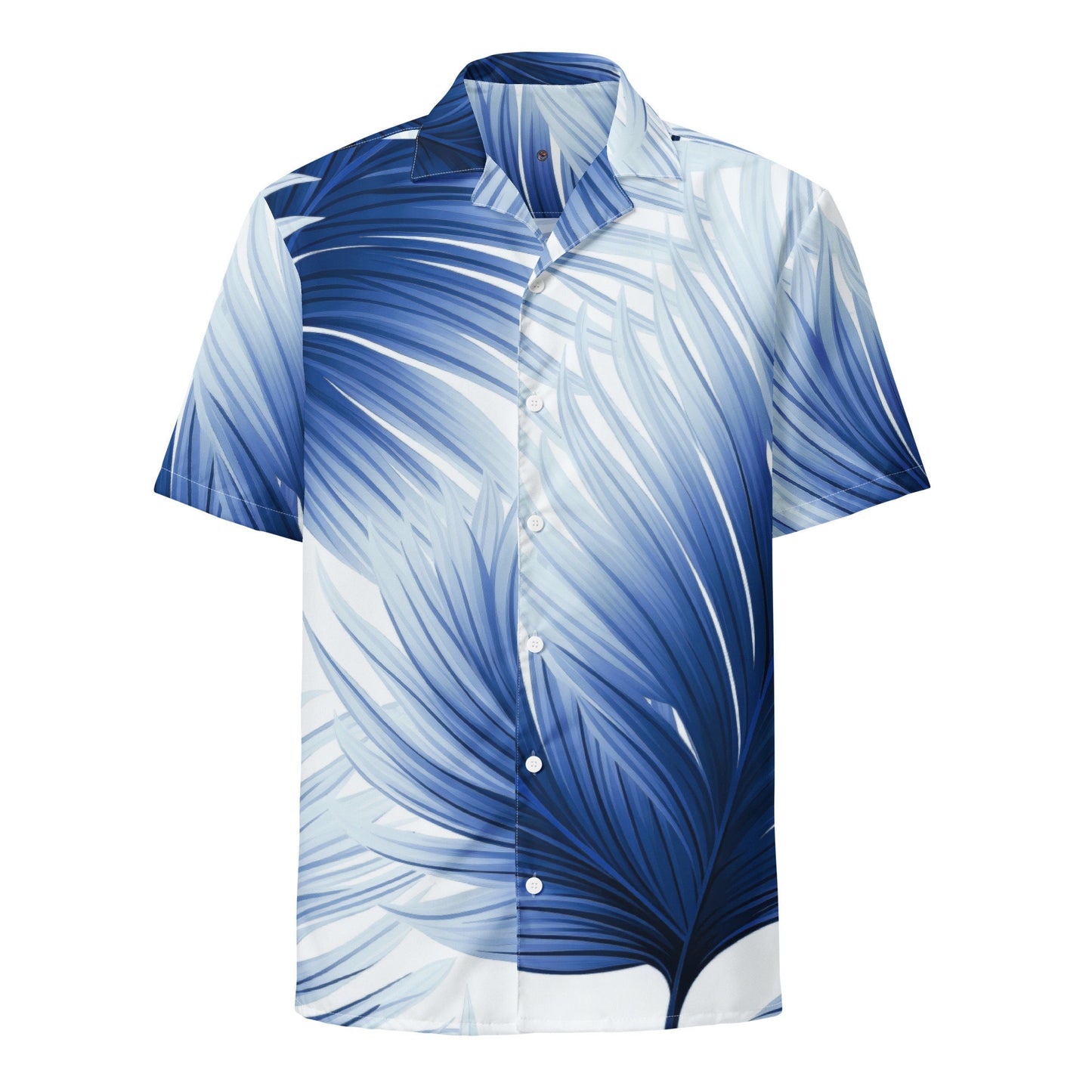 Funky Tiger® Blue Aloha Hawaiian Shirt for Men | Short Sleeve Shirt | Casual Button Down | Summer | Vacation | Beach | Party