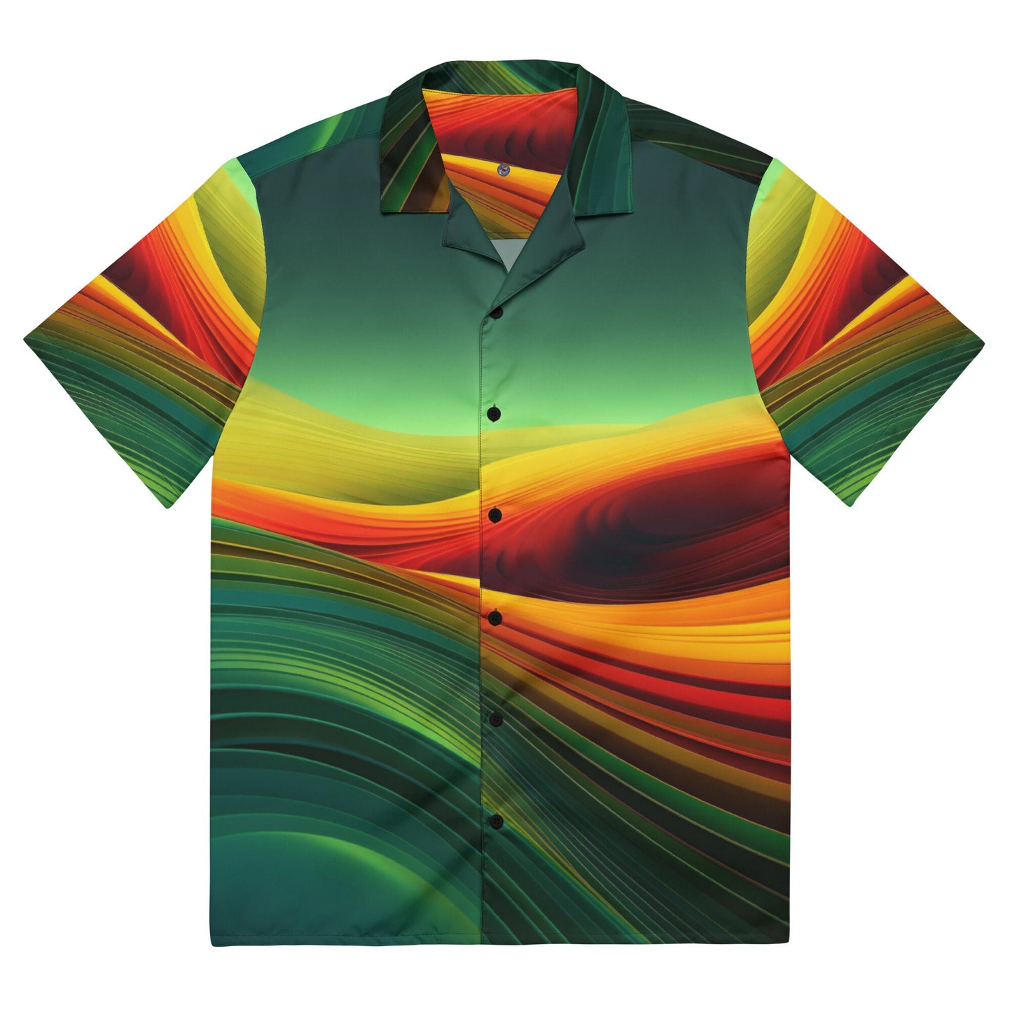 Funky Tiger® Afro Fusion Short-Sleeved Button Down Shirt - Men's Fashion Shirt for Statement Style and Cultural Fusion