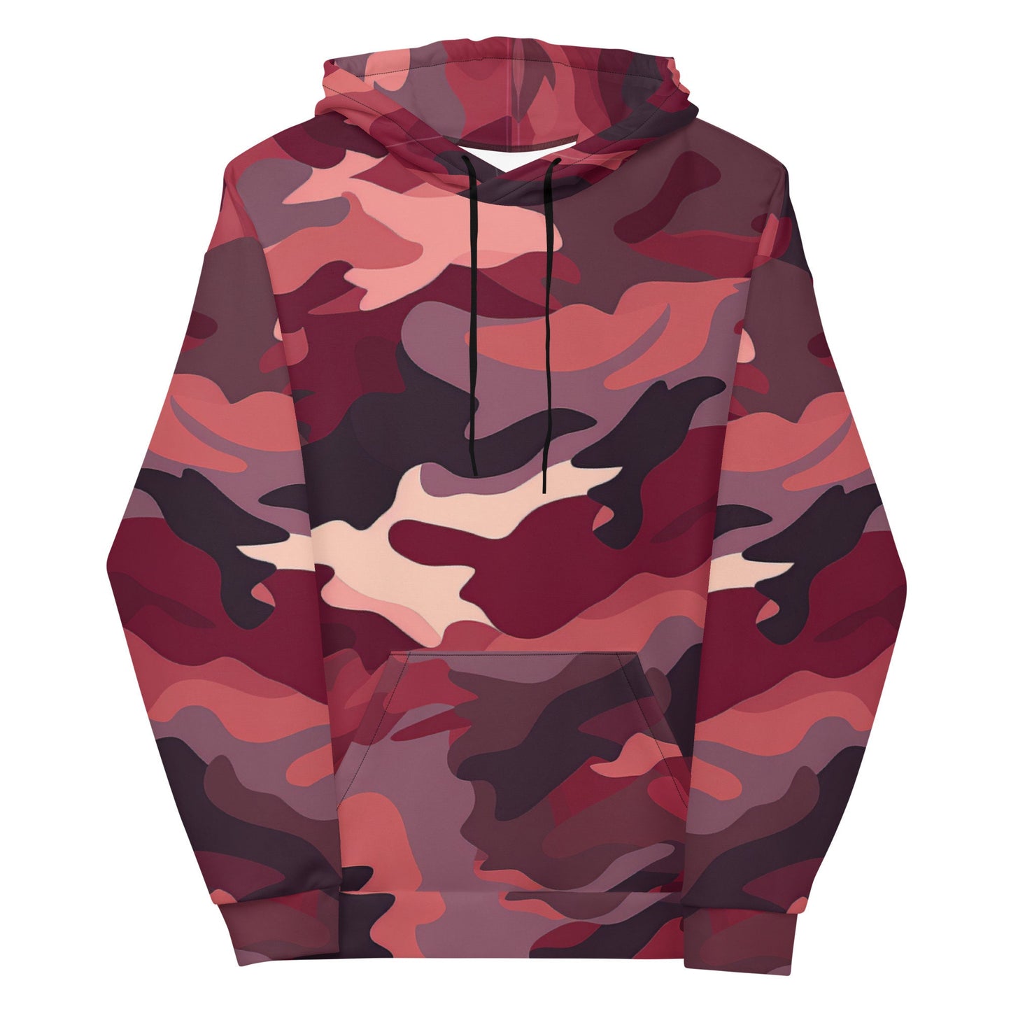 Funky Tiger® Camouflage Hoodie in Crimson/Maroon/Burgundy For Gameday| Sports | Events | Party | Everyday| Crimson | Maroon,Fall