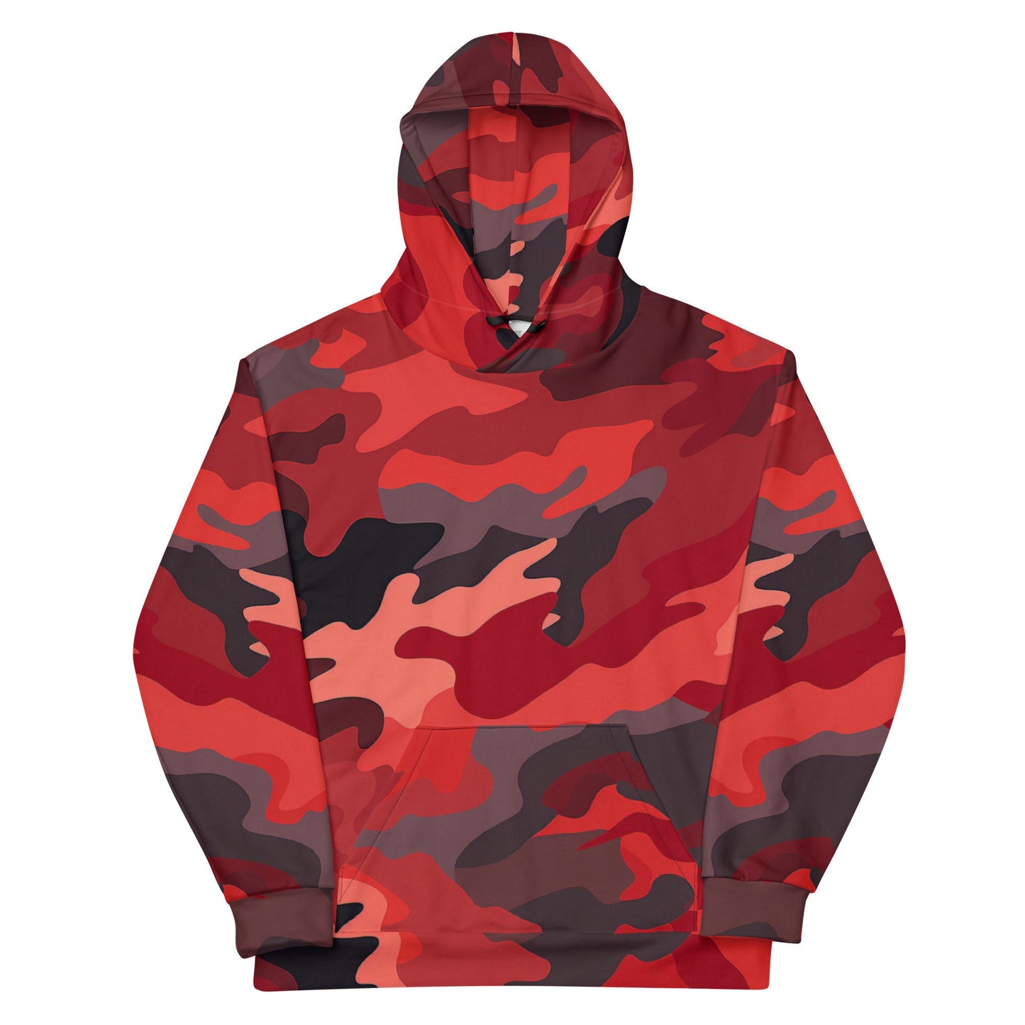 Funky Tiger® Camouflage Hoodie in Red For Game Day | Gaming | Party | Event | Tailgate | Everyday,Fall