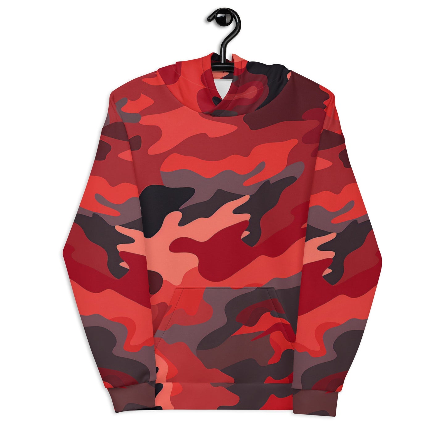 Funky Tiger® Camouflage Hoodie in Red For Game Day | Gaming | Party | Event | Tailgate | Everyday,Fall