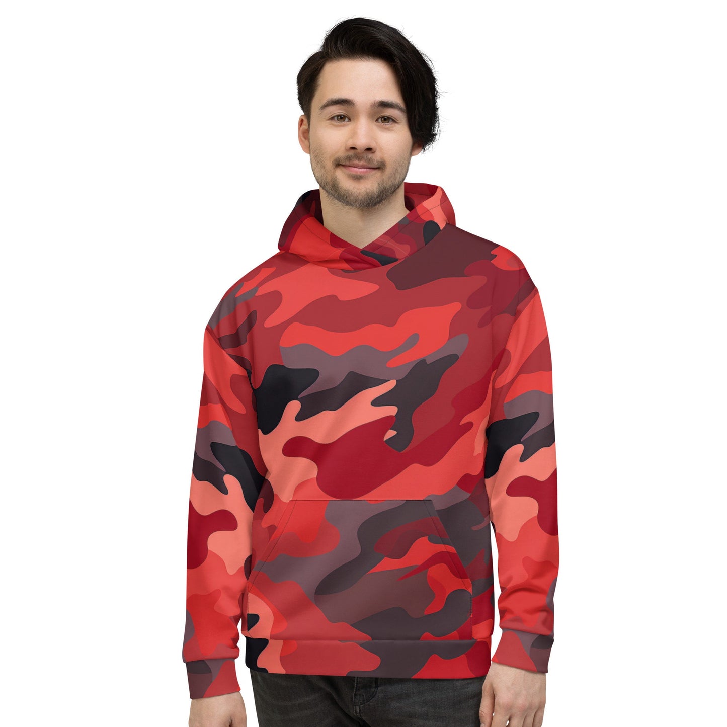 Funky Tiger® Camouflage Hoodie in Red For Game Day | Gaming | Party | Event | Tailgate | Everyday,Fall