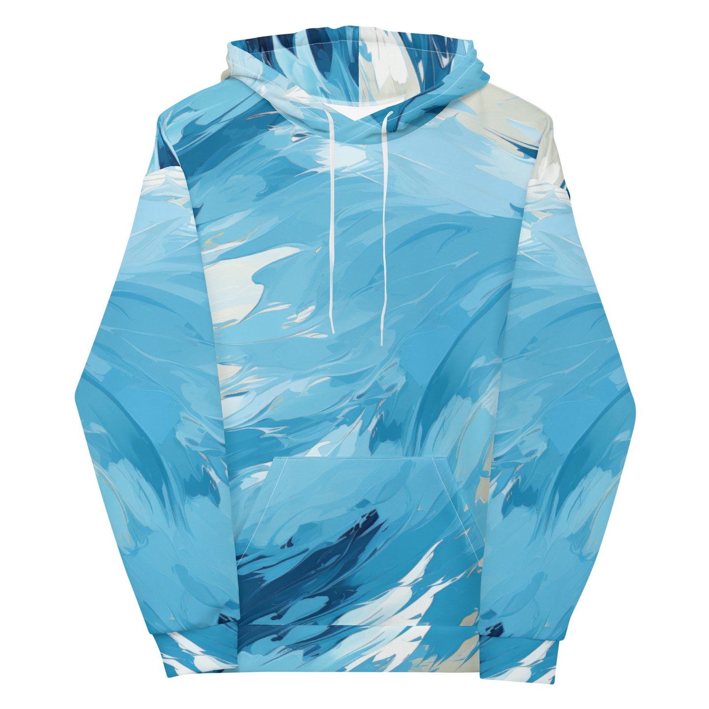Funky Tiger® CrossWave Hoodie in Light Blue For Sports | Events | Party | Everyday | Game Day |Fall Clothing