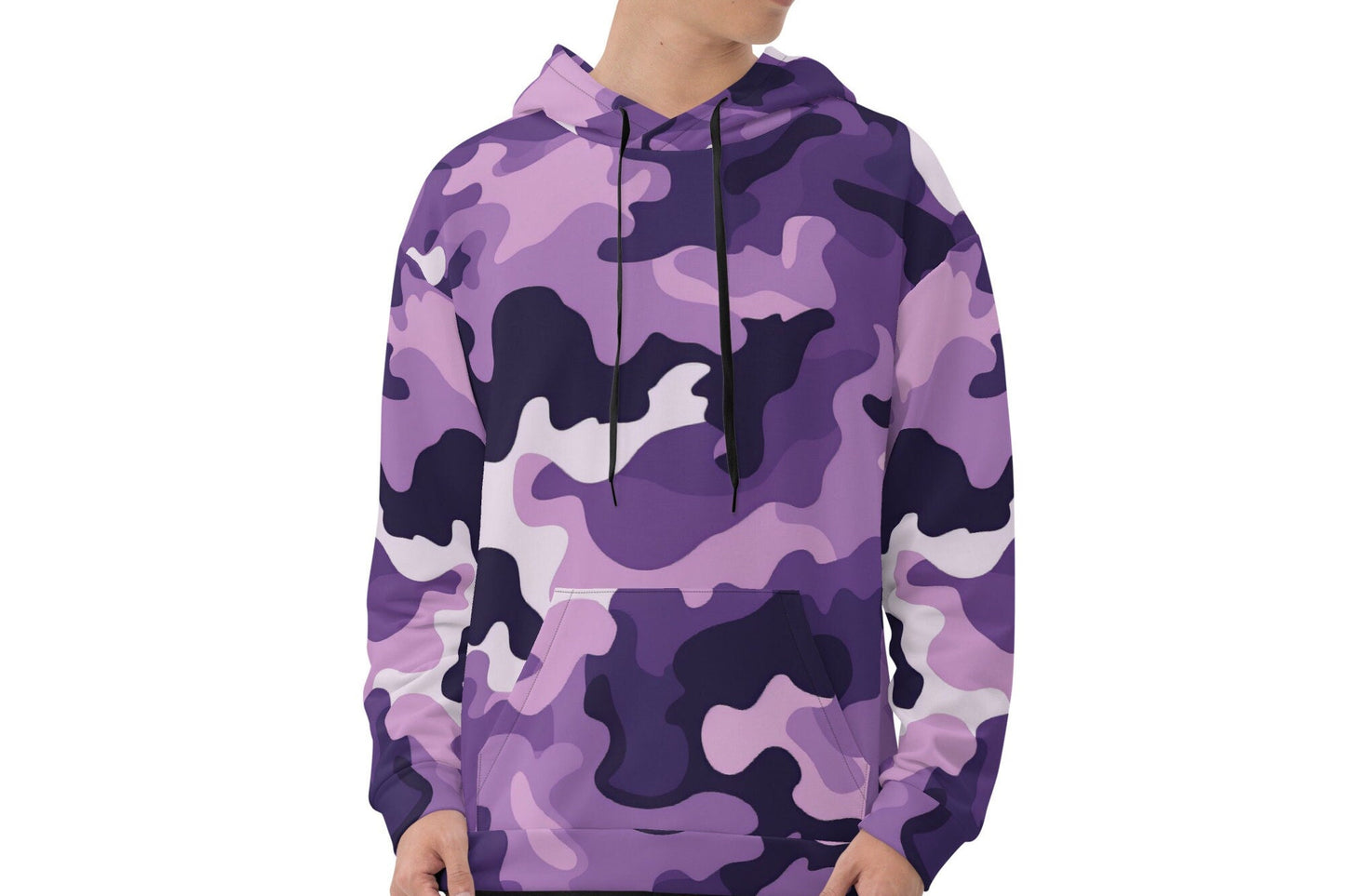 Funky Tiger® Camouflage Hoodie in Purple For Gameday| Sports | Events | Party | Everyday| Purple | Fall | Winter