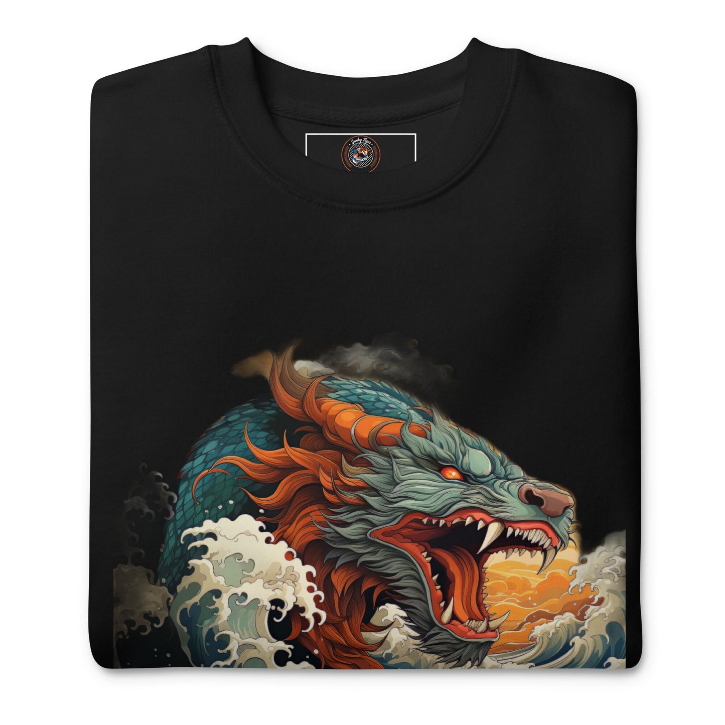 Funky Tiger® Men's DragonSurf Sweater in Black