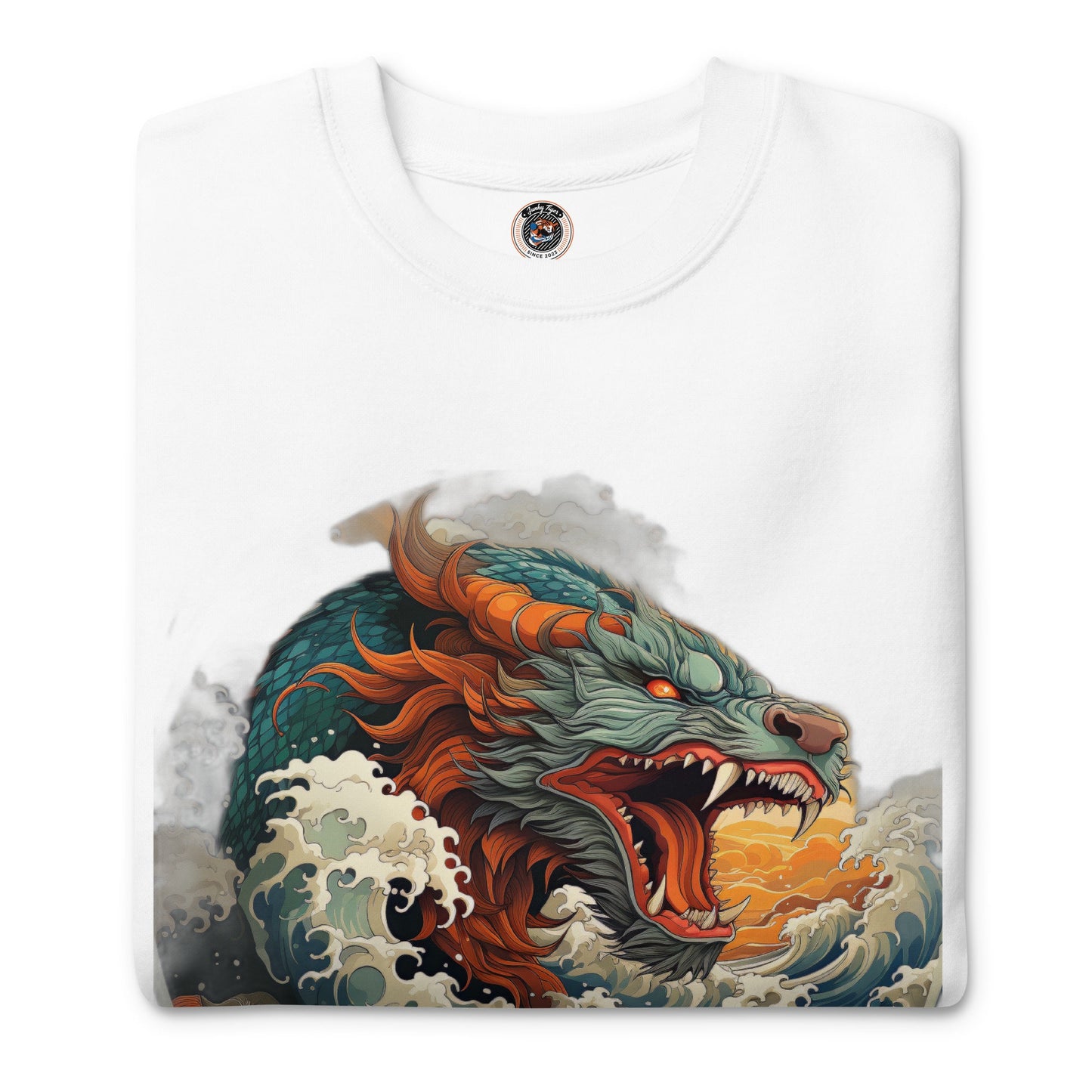 Funky Tiger® DragonSurf Sweater in White