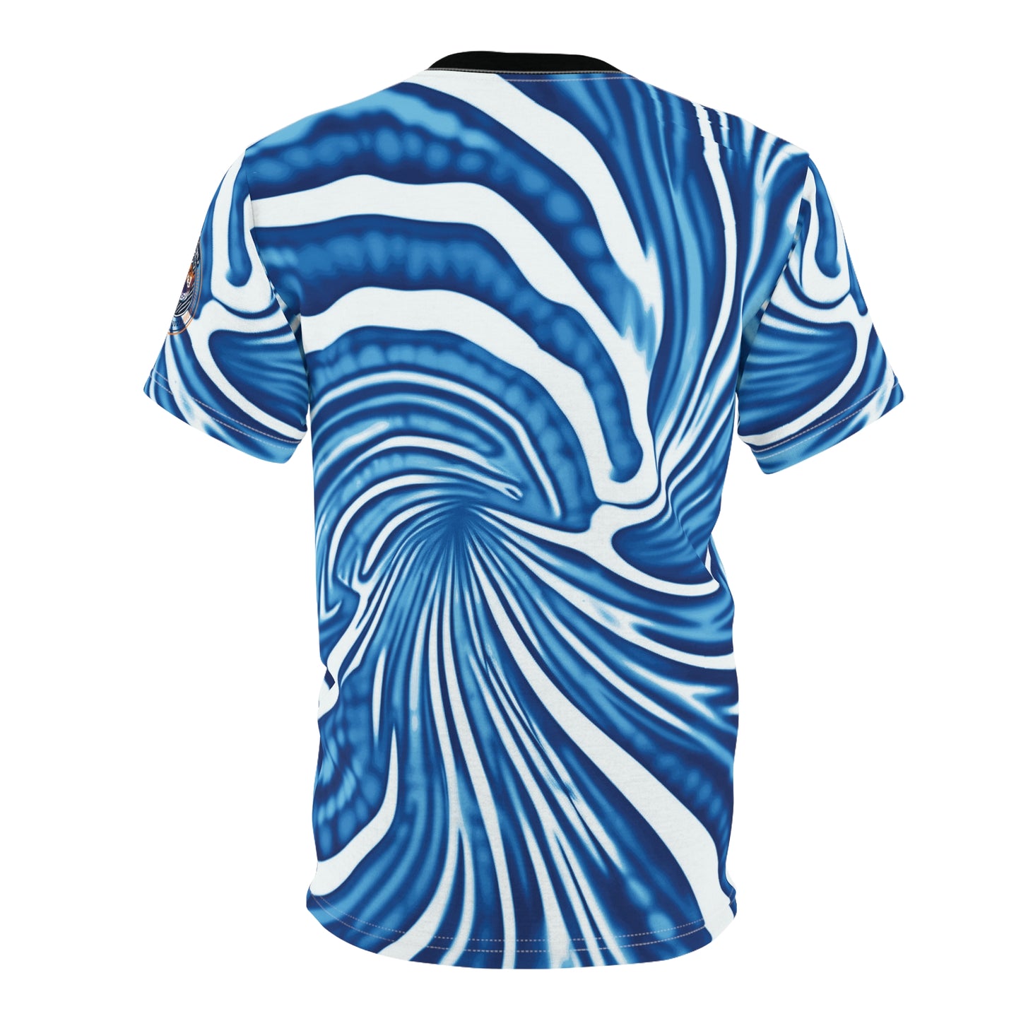 Funky Tiger® Tie Dye Style T-Shirt - Blue Spiral