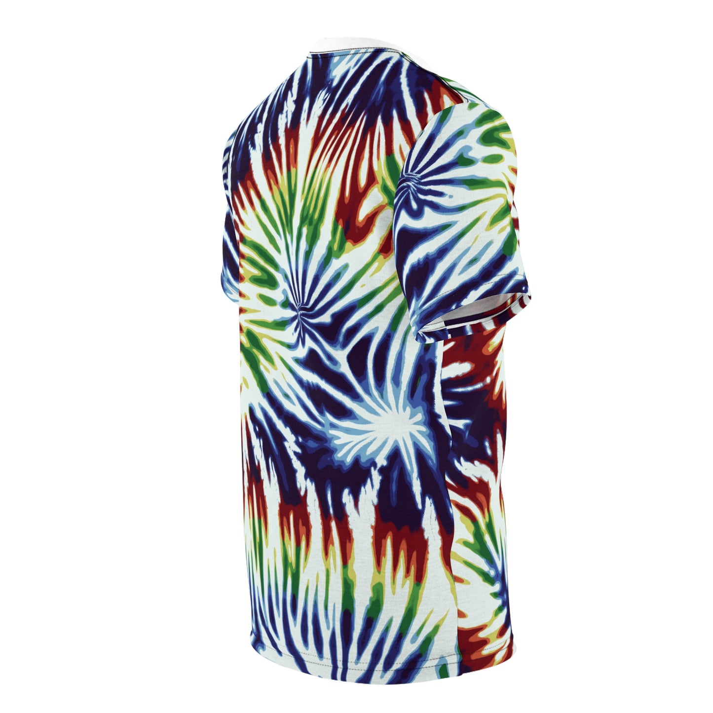 Funky Tiger® Tie Dye Style T-Shirt - Blue, Red, and Green