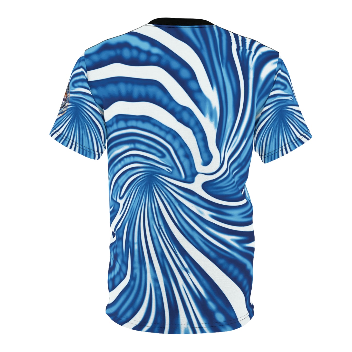 Funky Tiger® Tie Dye Style T-Shirt - Blue Spiral