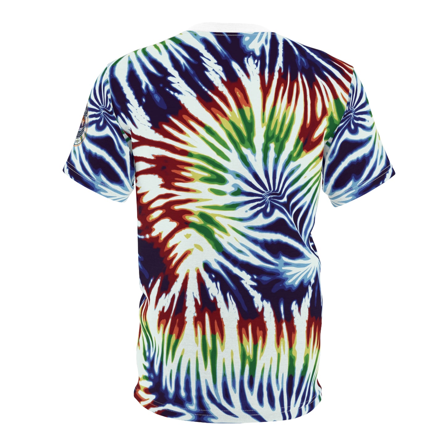 Funky Tiger® Tie Dye Style T-Shirt - Blue, Red, and Green