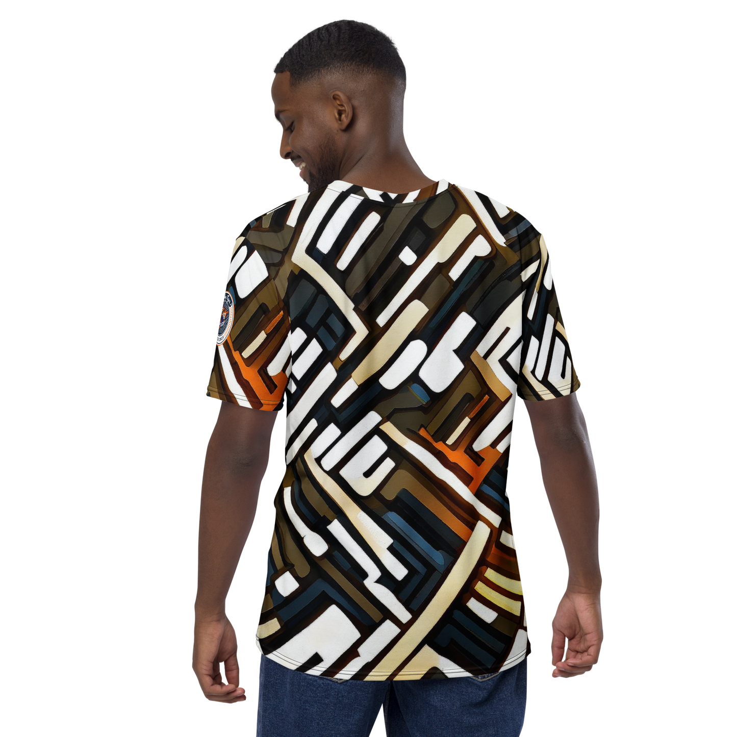 Funky Tiger® Men's City Blocks Premium Polyester T-shirt