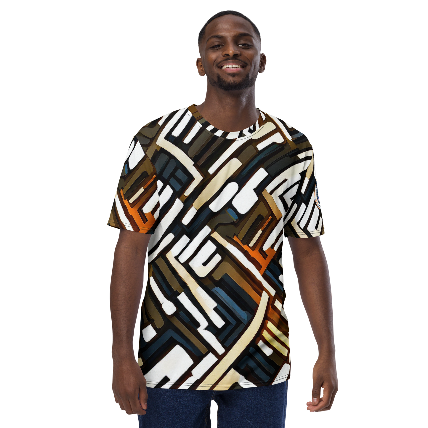 Funky Tiger® Men's City Blocks Premium Polyester T-shirt