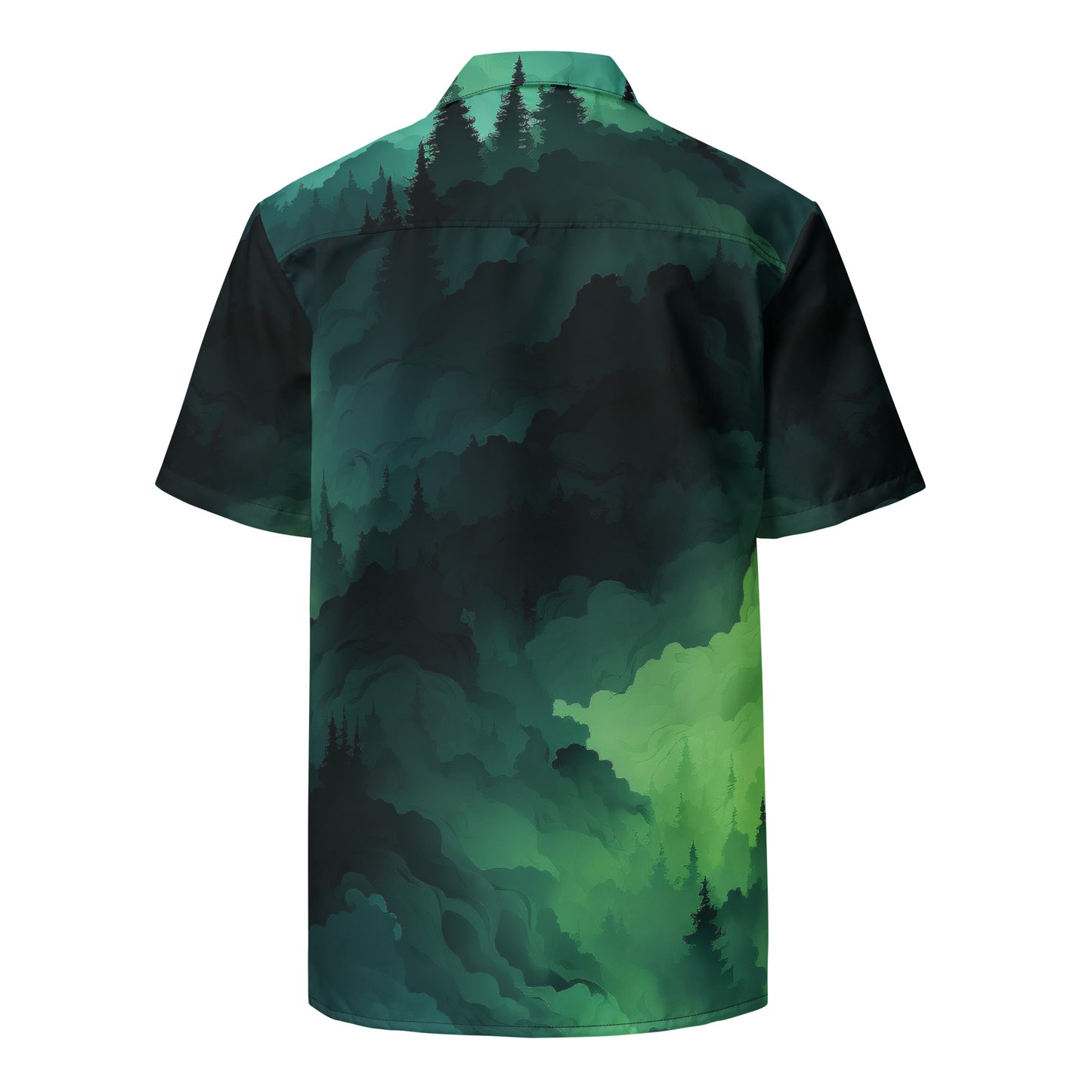 Funky Tiger® Dark Forests Short Sleeved Shirt: Embrace Nature’s Mystique