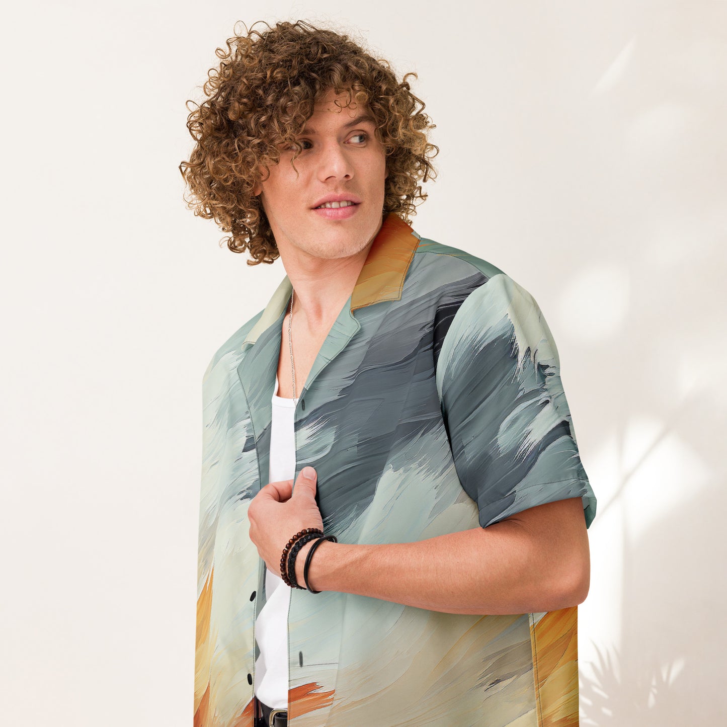 Funky Tiger® Brush Summer Shirt: Bold Style Meets Breezy Comfort