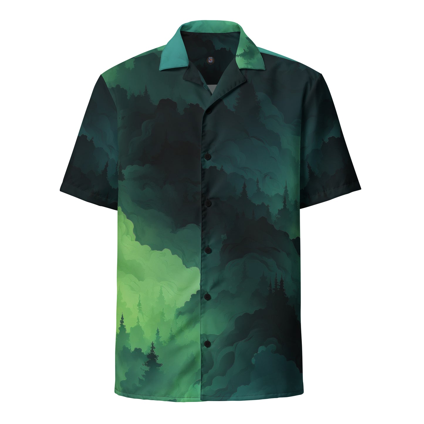 Funky Tiger® Dark Forests Short Sleeved Shirt: Embrace Nature’s Mystique