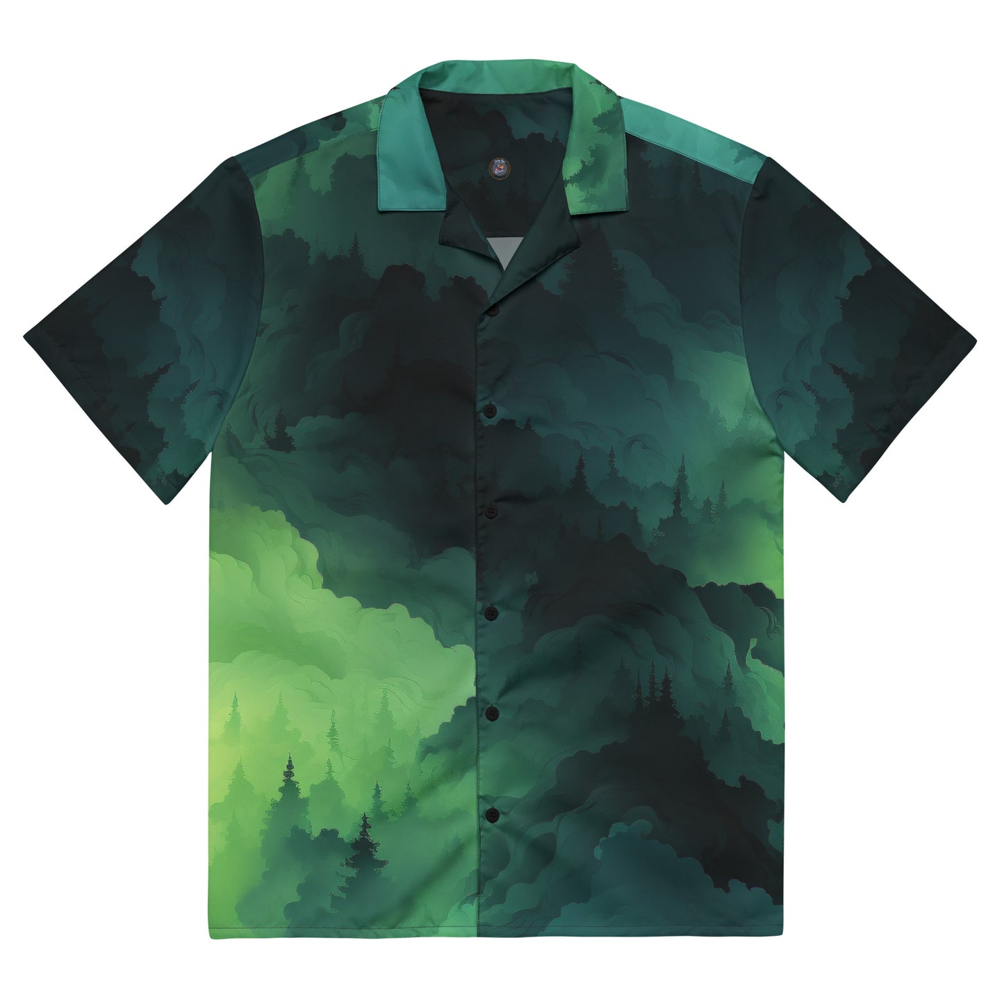 Funky Tiger® Dark Forests Short Sleeved Shirt: Embrace Nature’s Mystique