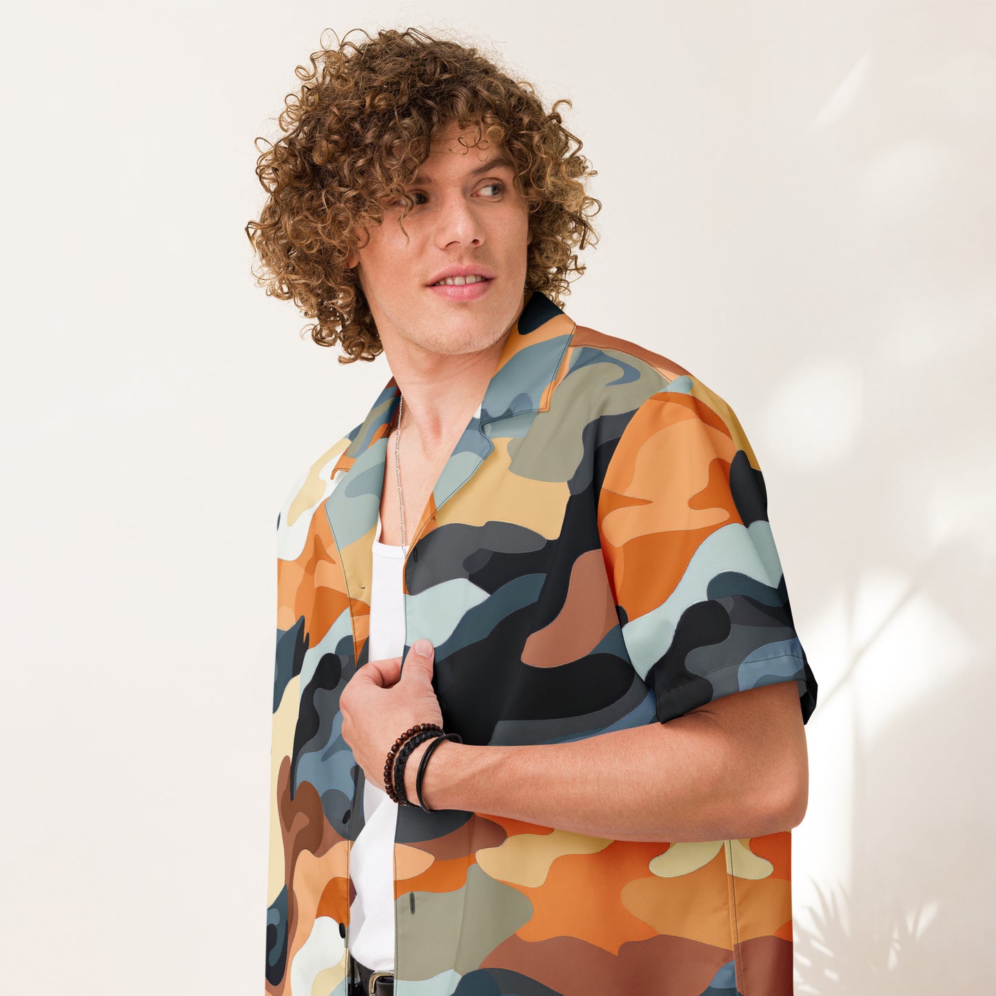 Funky Tiger® Camo Summer Shirt: Blaze Your Trail in Style