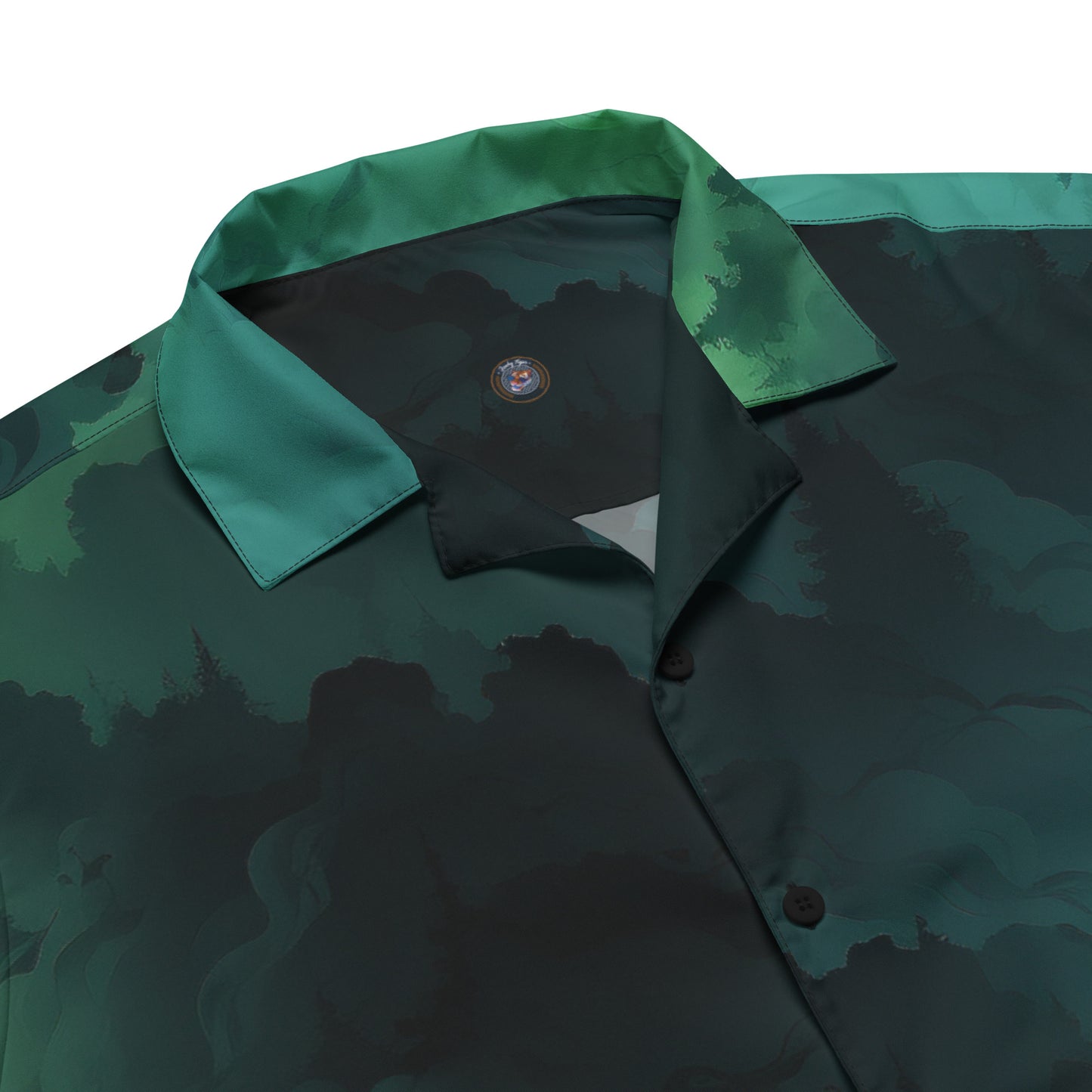 Funky Tiger® Dark Forests Short Sleeved Shirt: Embrace Nature’s Mystique