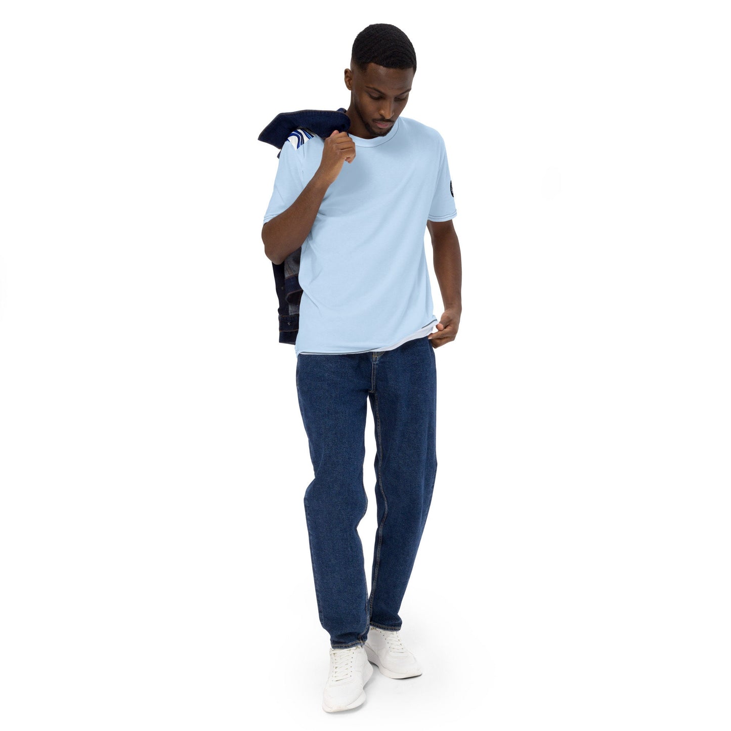 Funky Tiger® Men's Blue Line T-shirt