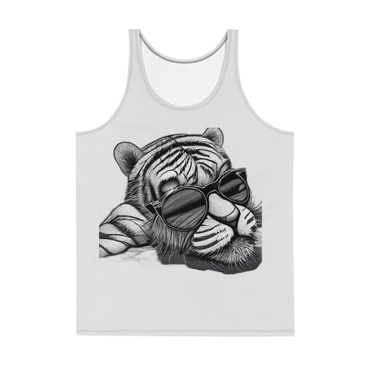 Funky Tiger® Men's Just Chillin' Tank Top - Off White