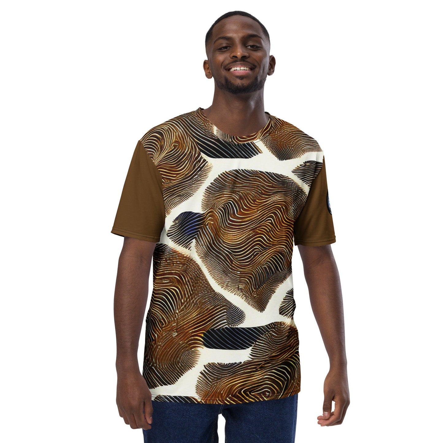 Funky Tiger® Men's Hawaii Brown Shoals Premium Polyester T-shirt Men's T-shirt