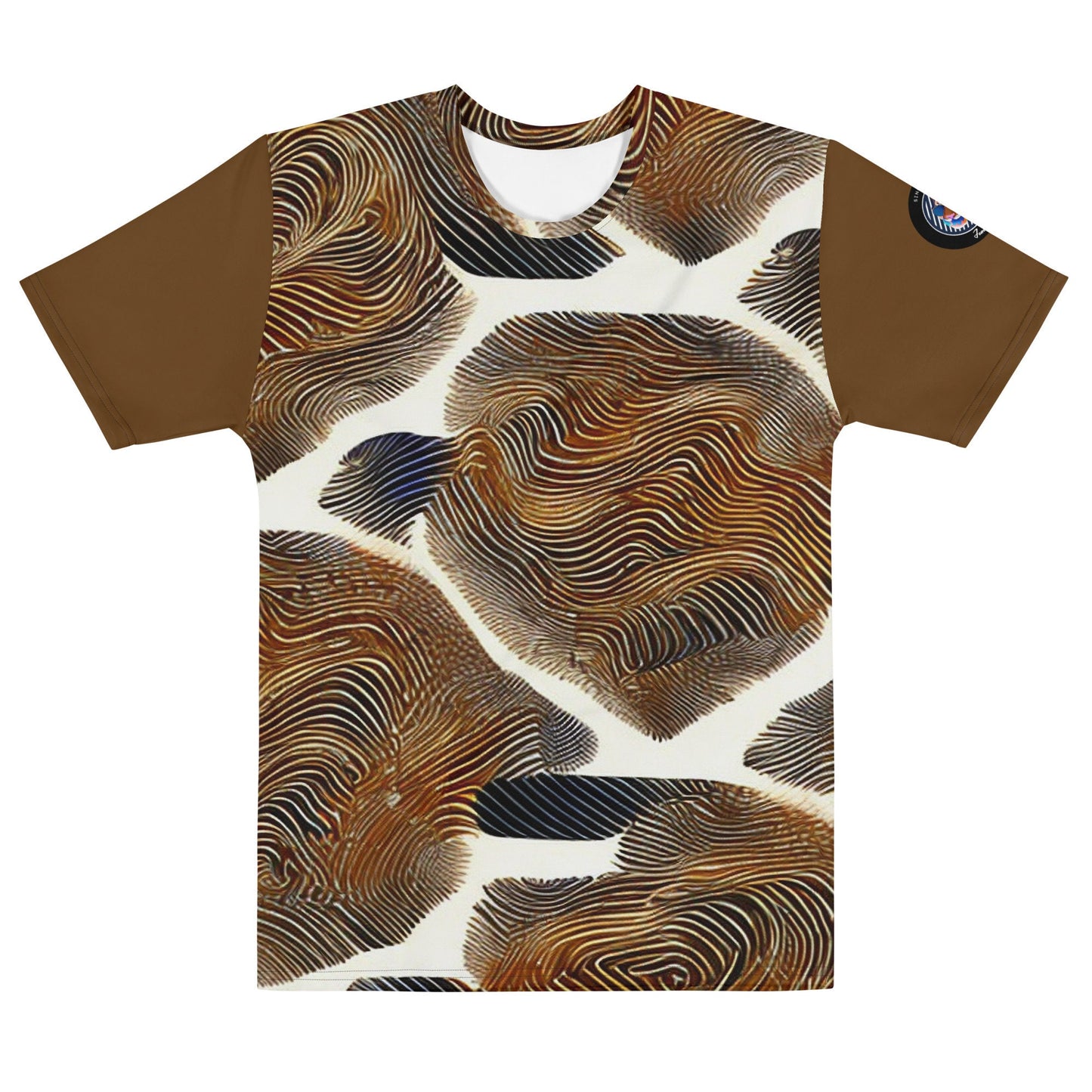 Funky Tiger® Men's Hawaii Brown Shoals Premium Polyester T-shirt Men's T-shirt