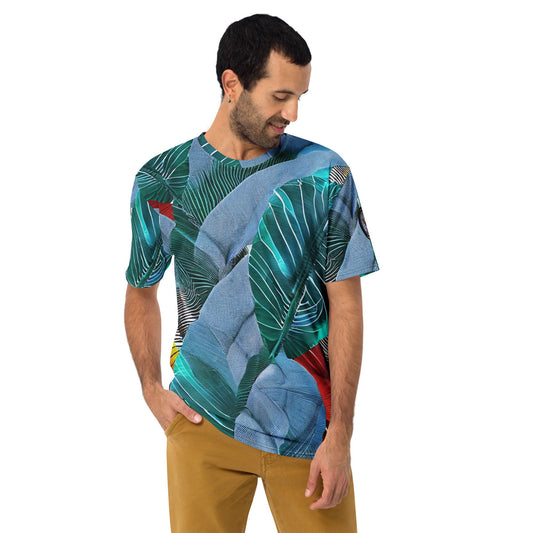 Funky Tiger® Men's Hawaii Texture Premium Polyester T-shirt