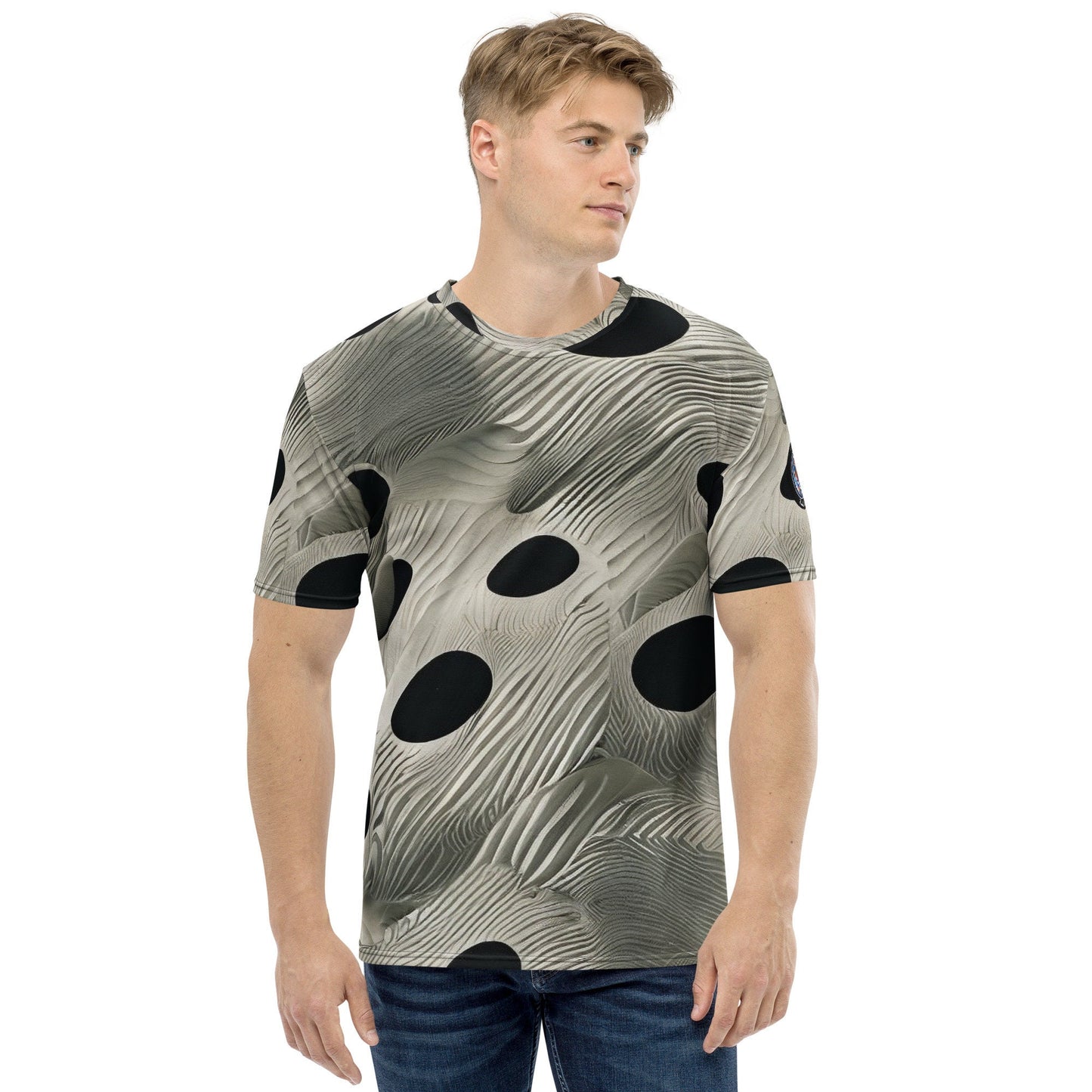 Funky Tiger® Modern Tattered Men's Premium Polyester T-Shirt
