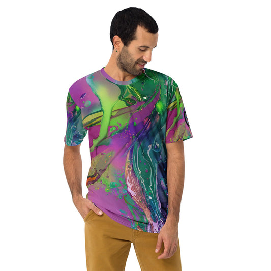 Funky Tiger® Men's Green Splash T-shirt